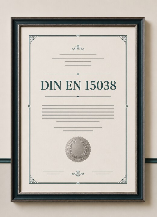 Zertifikat DIN EN 15038